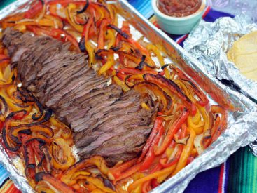 Recipe: Sheet Pan Fajita Flank Steak with Peppers and Onions