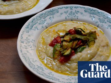 Rachel Roddy’s recipe for broad bean favata with courgettes and tomatoes