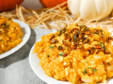 Recipe: Creamy Pumpkin Risotto with Sweet and Spicy Roasted Pepitas