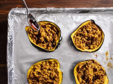 Recipe: America’s Test Kitchen’s Bulgur-stuffed Acorn Squash with Ras El Hanout