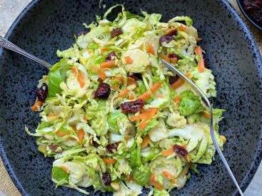 Brussels sprouts cole slaw a great fall alternative to traditional dish