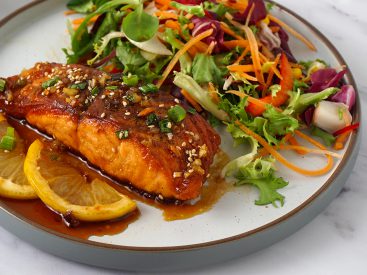 Asian step-by-step home cooking recipes: Honey garlic butter salmon