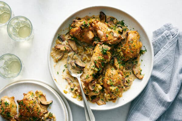 A Creamy, Wine-Braised Chicken to Celebrate Simply