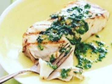 ​Grilled Halibut Recipe With Basil Green Onion Butter: A Terrific 5-Ingredient Fish Recipe