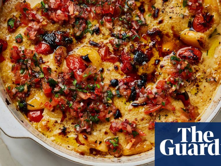 Ixta Belfrage’s vegan recipe for butter bean gratin, roast tomatoes and salsa fresca