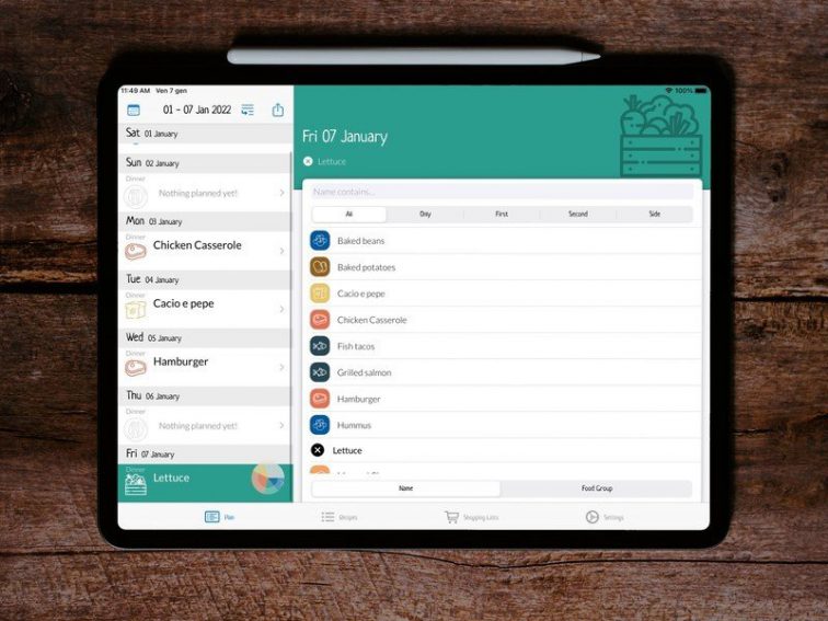 Menu Plan is a gorgeous app for planning meals and recipes