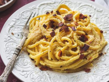 From Creamy Carbonara with Coconut Bacon to Funfetti Cinnamon Rolls: Our Top Eight Vegan Recipes of the Day!