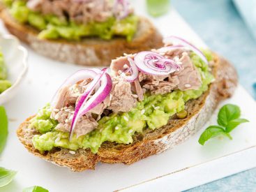 Open-faced Tuna Sandwich Recipe With Avocado Is Tasty Healthy Food