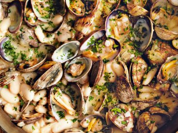Claudia Roden’s recipe for white haricot beans with clams