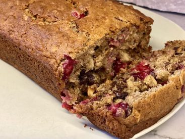 This Chocolate Chip Cranberry Banana Bread Recipe Brightens Up the Holidays