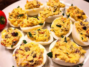 Creamy Mediterranean Deviled Eggs Recipe Are Mayonnaise-Free & Full of Flavor