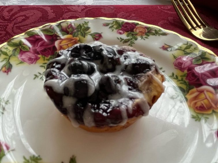 Blueberry Breakfast Rolls with toasted pecans by Casie Buck