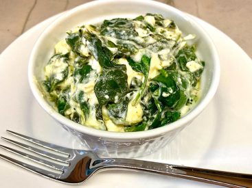 Easy Mediterranean Creamed Spinach Recipe Is Loaded With Lemon, Garlic & Feta Cheese