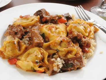 Rich & Succulent Braised Beef Short Ribs Recipe With Tortellini Pasta