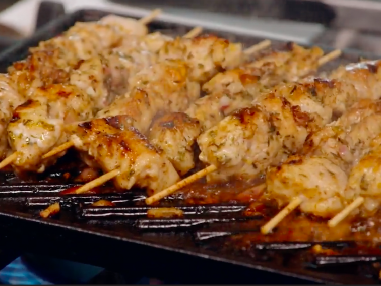 Pork Souvlakia with Tzatziki from 'The Great American Recipe'