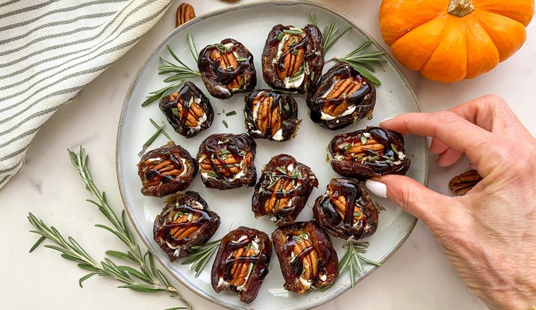 Pecan-Stuffed Dates With Balsamic (A Perfect Thanksgiving Snack) Recipe