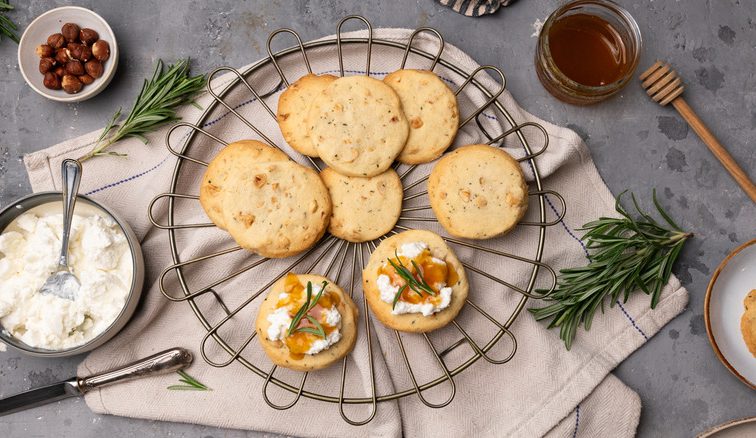 Honey Rosemary Hazelnut Shortbread Recipe