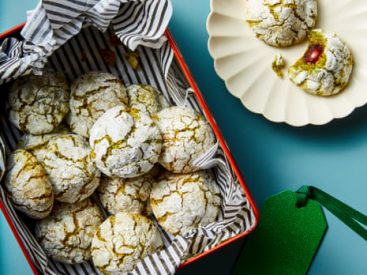 A chewy-crunchy Christmas gift: Philip Khoury’s recipe for pistachio and cherry amaretti