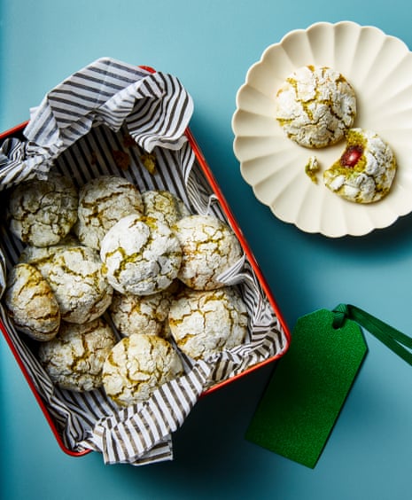 A chewy-crunchy Christmas gift: Philip Khoury’s recipe for pistachio and cherry amaretti