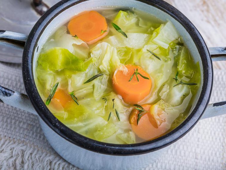 Weight Loss Cabbage Soup Recipe With Turmeric, Ginger & Lemon