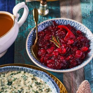 Gin and Rosemary Cranberry Sauce