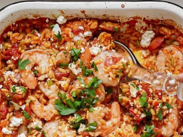 Greek shrimp and orzo pasta bake, plus 2 more healthy recipes to make this fall