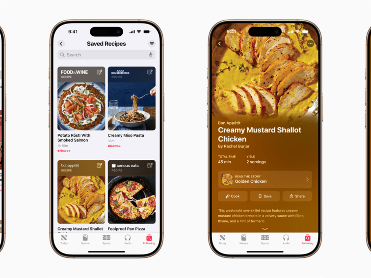 Recipes Are Coming to Apple’s News+ Service